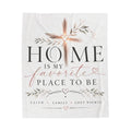 Home Is My Favorite Place to Be Cozy Christian Throw Blanket