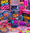 I Love The 90's Stainless Steel Tumbler, 20oz