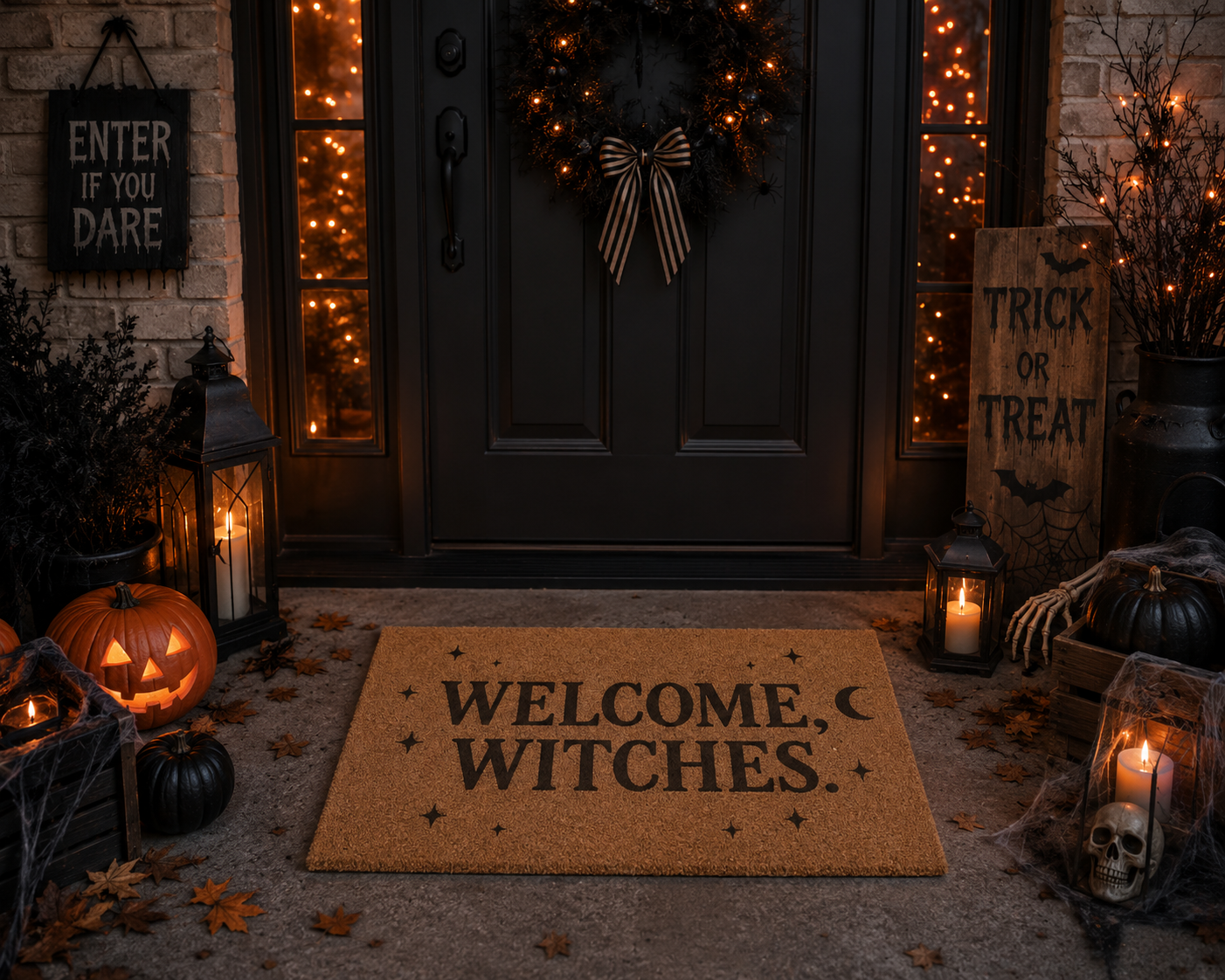 Welcome, Witches . Halloween Doormat