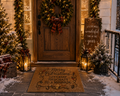 Merry Christmas, Let's  Keep the Crazy to a Minimum. Funny Christmas Doormat