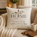 Home Is My Favorite Place To Be Faux Suede Throw Pillow