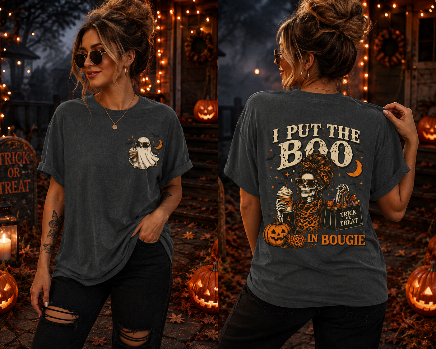 I Put the Boo in Bougie – Spooky Halloween Graphic Tee