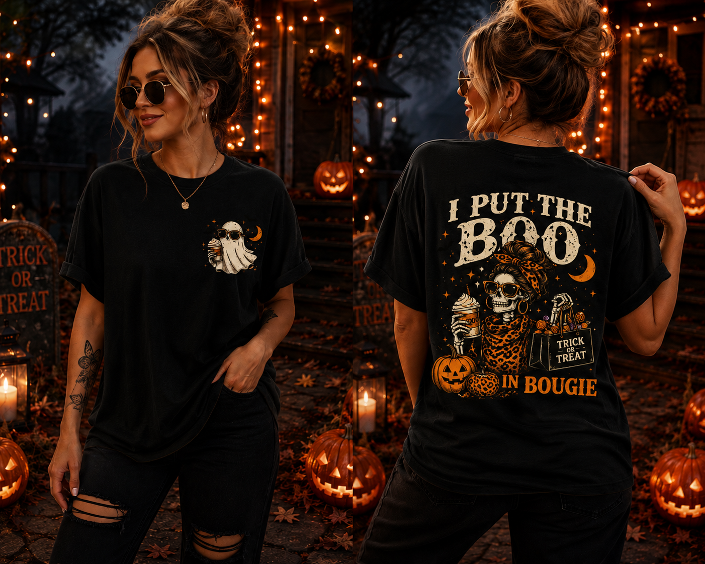 I Put the Boo in Bougie – Spooky Halloween Graphic Tee