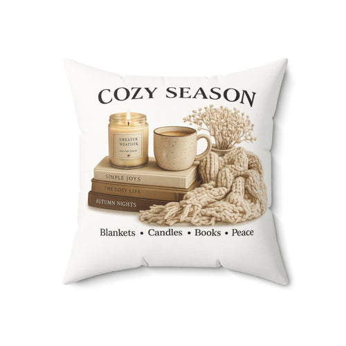 Cozy Season Faux Suede Throw Pillow