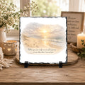 Footprints in the Sand Slate Desk Plaque